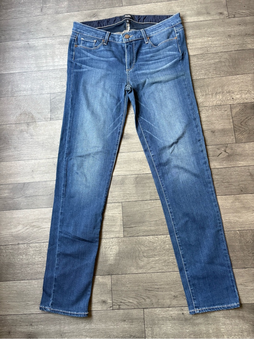 PAIGE Women's Dark Blue Skinny Jeans